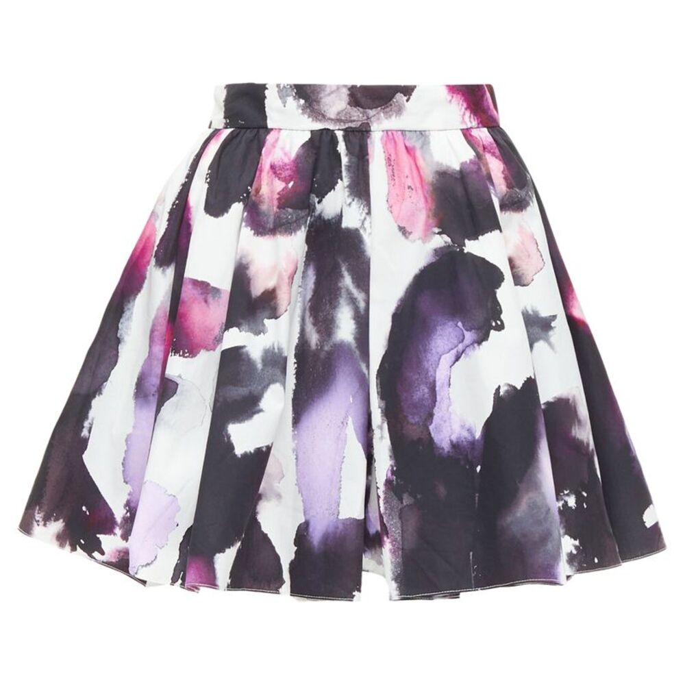 Alexander Mcqueen 2022 Paint Pleated Skirt - Picture 1 of 6